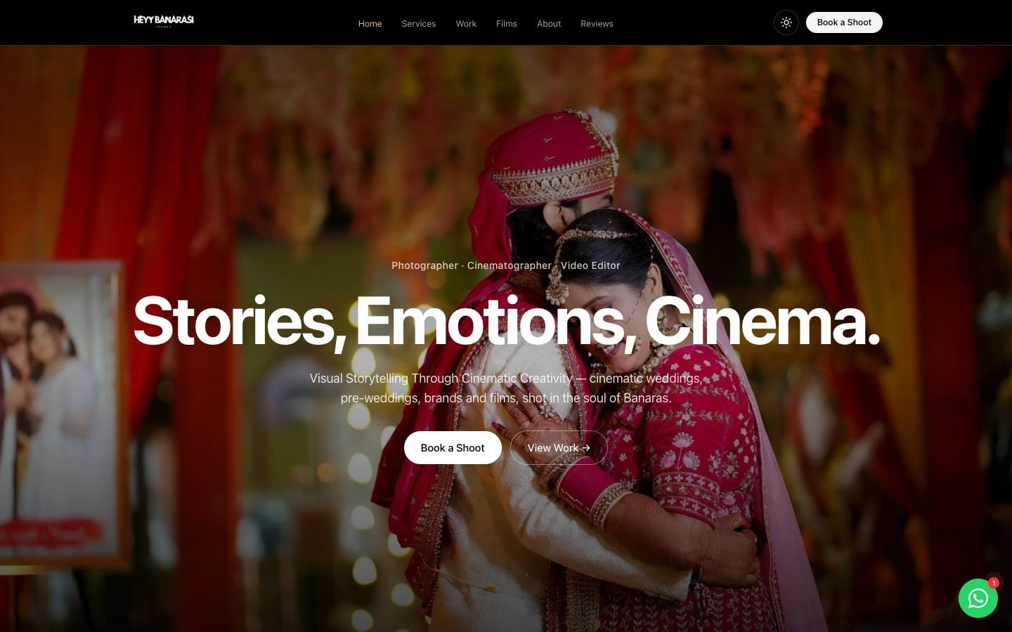 Screenshot of the Heyy Banarasi Studio website, a client project by Advertizer